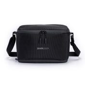 Zeeksack Travel Cooler (svart) – justerbar skulderrem og lokk med glidelås.